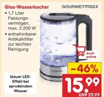 Glas-Wasserkocher Angebote von GOURMETMAXX bei Netto Marken-Discount Dreieich für 15,99 €