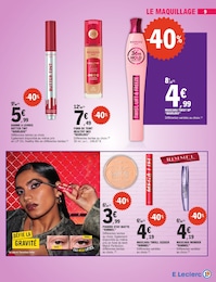 Prix et réduction Rimmel dans le prospectus E.Leclerc en cours Offre Rimmel dans le catalogue E.Leclerc du moment à la page 9