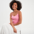 Débardeur coton bretelles réglables rose femme - La Halle Débardeur coton bretelles réglables rose femme à 3,99 € dans le catalogue La Halle