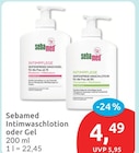 Intimwaschlotion oder gel von Sebamed für 4,49 € bei budni im Angebot Intimwaschlotion oder gel von Sebamed im aktuellen budni Prospekt