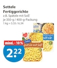 Spätzle im V-Markt Prospekt Fertiggerichte Spätzle mit Soß' von Settele im aktuellen V-Markt Prospekt für 2,22 €