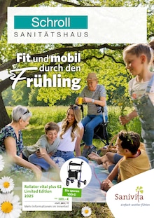 Aktueller Sanitätshaus Schroll GmbH & Co. KG Prospekt "Fit und mobil durch den Frühling" Seite 1 von 6 Seiten für Schenefeld