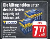 Alkaline-Batterien Longlife Power Mignon AA Angebote von Varta bei EDEKA Freiberg für 7,77 €