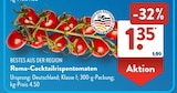 Roma-Cocktailrispentomaten im ALDI SÜD Prospekt Roma-Cocktailrispentomaten im aktuellen ALDI SÜD Prospekt für 1,35 €