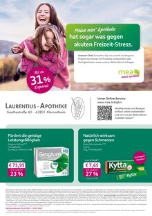 mea - meine apotheke Kleinostheim Prospekt der aktuellen Woche, gültig von 01.09.2023 bis 30.09.2023 Aktueller mea - meine apotheke Kleinostheim Prospekt "Unsere September-Angebote" mit 4 Seiten