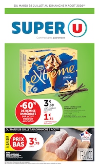Catalogue Super U de la semaine 31, "SUPER U", page 1, 28/07/2026 - 09/08/2026 Prospectus Super U en cours, "SUPER U", page 1 sur 24