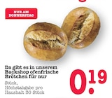 Ofenfrische Brötchen Angebote bei E center Oberursel für 0,19 €