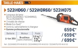 Taille-haies 522iHD60 / 522iHDR60 / 522iHD75 en promo chez Husqvarna Taille-haies 522iHD60 / 522iHDR60 / 522iHD75 dans le catalogue Husqvarna