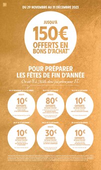 Catalogue Intermarché de la semaine "JUSQU'À 150€ OFFERTS EN BONS D'ACHAT" avec 2 pages, valide du 28/11/2023 au 10/12/2023 pour Canteleu et alentours Prospectus Intermarché de la semaine "JUSQU'À 150€ OFFERTS EN BONS D'ACHAT" avec 2 pages, valide du 28/11/2023 au 10/12/2023 pour Canteleu et alentours