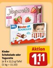 Schokolade Angebote von Kinder oder Yogurette bei REWE Marl für 1,11 €