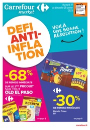 Catalogue Carrefour Market "Défi anti-inflation", 52 pages, 17/01/2023 - 29/01/2023 Prospectus Carrefour Market "Défi anti-inflation", 52 pages, 17/01/2023 - 29/01/2023