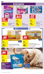 Prix et réduction Alimentation Chat dans le prospectus Carrefour Market en cours Offre Alimentation Chat dans le catalogue Carrefour Market du moment à la page 54