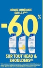 Promo -60% de remise immédiate sur le 2ème sur tout HEAD & SHOULDERS à  dans le catalogue Intermarché Super à Uzerche