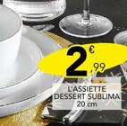 L'assiette dessert sublima dans le catalogue Stokomani