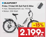 Frida 24 Zoll Falt E-Bike im Angebot bei Netto Marken-Discount in Weiden Frida 24 Zoll Falt E-Bike Angebote von Blaupunkt bei Netto Marken-Discount Weiden für 2.199,00 €