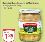 Aktuelles Schweizer Sauerkonserve Schlachtekraut Angebot bei GLOBUS in Leipzig ab 1,39 €