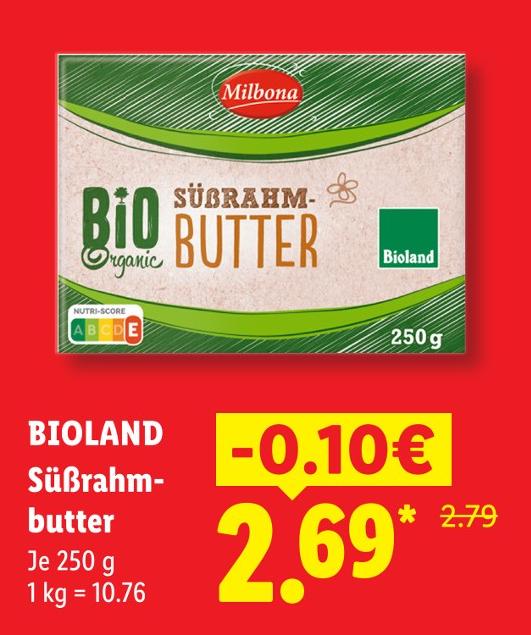 Bioland Süßrahmbutter