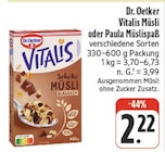 Vitalis Müsli bei nah und gut im Hohburg Prospekt für 2,22 €