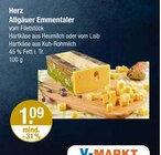 Allgäuer Emmentaler von Herz im aktuellen V-Markt Prospekt für 1,09 €