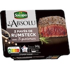 2 pavés de rumsteck marinés aux 3 poivres SOCOPA - Carrefour à Martigues 2 pavés de rumsteck marinés aux 3 poivres SOCOPA en promo chez Carrefour Martigues à 6,60 €