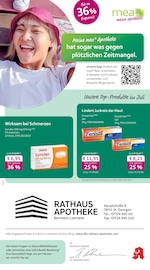 mea - meine apotheke Apotheken Prospekt der aktuellen Woche mit 4 Seiten, gültig von 01.07.2026 bis 31.07.2026, in St. Georgen und Umgebung Aktueller mea - meine apotheke Apotheken Prospekt in St. Georgen und Umgebung, "Unsere Juli-Angebote" mit 4 Seiten, 01.07.2026 - 31.07.2026