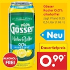 Aktuelle Radler Angebote bei Netto Marken-Discount in Frankfurt (Main) Aktuelles Radler 0,0% alkoholfrei Angebot bei Netto Marken-Discount in Frankfurt (Main) ab 0,99 €