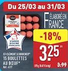 Promo 15 boulettes au bœuf à 3,25 € dans le catalogue Aldi à Benfeld