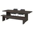Tisch, 2 Stühle + Bank Eschenfurnier dunkelbraun/Gunnared dunkelgrau schwarz Angebote von BERGSHYTTAN / TOSSBERG bei IKEA Ibbenbüren für 587,98 €