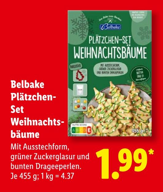 Plätzchen-Set Weihnachtsbäume