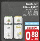 Pils im Angebot bei EDEKA in Rheine Pils Angebote von Krombacher bei EDEKA Rheine für 0,88 €