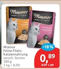 Feine Filets Katzennahrung von Miamor für 0,89 € bei budni im Angebot Feine Filets Katzennahrung von Miamor im aktuellen budni Prospekt