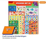 Craft Universe Stickerbögen im Action Prospekt Craft Universe Stickerbögen von im aktuellen Action Prospekt für 1,95 €
