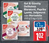 Aktuelles Delikatess Bierwurst Angebot bei EDEKA in Freiburg (Breisgau) ab 1,02 €