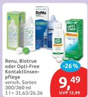 Renu, Biotrue oder Opti-Free Kontaktlinsenpflege von Bausch + Lomb im aktuellen budni Prospekt