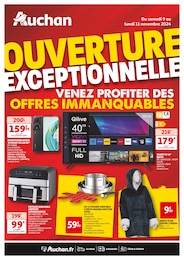 Prospectus Auchan Hypermarché à Tours, "OUVERTURE EXCEPTIONNELLE", 2 pages, 09/11/2024 - 11/11/2024