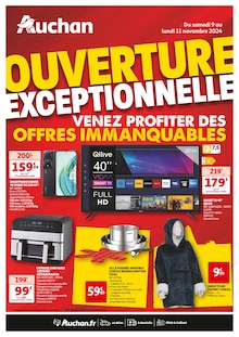 Prospectus Auchan Hypermarché de la semaine "OUVERTURE EXCEPTIONNELLE" avec 1 pages, valide du 09/11/2024 au 11/11/2024 pour Saint-Sébastien-sur-Loire et alentours