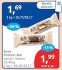 Protein-Bar von Koro im aktuellen budni Prospekt