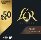 Capsules espresso forza compatibles Nespresso x 50 - L'OR en promo chez Monoprix Mérignac à 12,22 €