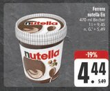 Aktuelles nutella Eis Angebot bei E center in Bamberg ab 4,44 €