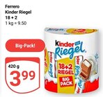 Kinder Riegel 18 + 2 im Angebot bei GLOBUS in Kempen Kinder Riegel 18 + 2 Angebote von Ferrero bei GLOBUS Kempen für 3,99 €