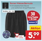 Damen Viskose Bermuda für 5,99 € bei Netto Marken-Discount im Angebot Damen Viskose Bermuda im aktuellen Netto Marken-Discount Prospekt