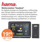 Wetterstation 'Usedom' von Hama im aktuellen V-Markt Prospekt für 19,99 €