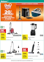 Prix et réduction Aspirateur dans le prospectus Carrefour en cours Offre Aspirateur dans le catalogue Carrefour du moment à la page 60
