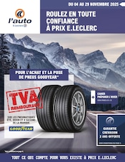 Prospectus E.Leclerc à Olivet, "ROULEZ EN TOUTE CONFIANCE À PRIX E.LECLERC", 12 pages de promos valables du 04/11/2025 au 29/11/2025