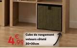 Cube de rangement velours côtelé en promo chez Maxi Bazar Cube de rangement velours côtelé dans le catalogue Maxi Bazar