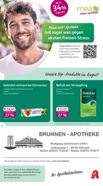mea - meine apotheke Apotheken Prospekt der aktuellen Woche mit 4 Seiten, gültig von 01.08.2026 bis 31.08.2026, in Dillingen und Umgebung Aktueller mea - meine apotheke Apotheken Prospekt in Dillingen und Umgebung, "Unsere August-Angebote" mit 4 Seiten, 01.08.2026 - 31.08.2026