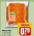 Möhrenstifte im Angebot bei REWE in Schorndorf Möhrenstifte Angebote von frische GEMÜSE bei REWE Schorndorf für 0,79 €
