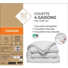 Couette "4 saisons" - TEX HOME - Carrefour Market à Charenton-le-Pont Couette "4 saisons" - TEX HOME en promo chez Carrefour Market Charenton-le-Pont à 22,49 €