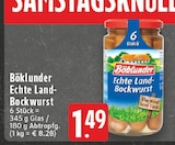 EDEKA Meckenheim - Echte Land-Bockwurst Angebot im Prospekt Echte Land-Bockwurst bei EDEKA im Meckenheim Prospekt für 1,49 €
