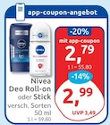 Deo Roll-on von Nivea für 2,79 € bei budni im Angebot Deo Roll-on von Nivea im aktuellen budni Prospekt